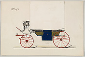 Landau #1078, Brewster & Co. (American, New York), Pen and black ink, watercolor and gouache with gum arabic and metallic ink