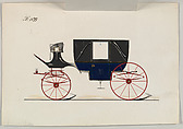Design for Landau, no. 1079, Brewster & Co. (American, New York), Pen and black ink, watercolor and gouache with gum arabic and metallic ink