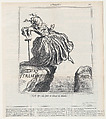 A bit too old to play "Colossus of Rhodes," from 'News of the day,' published in Le Charivari, December 10, 1867, Honoré Daumier  French, Lithograph on newsprint; second state of two (Delteil)