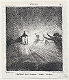 November, month of fog (Matthieu de Laensberg), from 'News of the day,' published in Le Charivari, November 14, 1867, Honoré Daumier  French, Lithograph on newsprint; second state of two (Delteil)