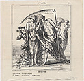 On Sentry Duty: Autumn –and the password? Time–Fraternity and artillery, from 'News of the day,' published in Le Charivari, September 30, 1867, Honoré Daumier  French, Lithograph on newsprint; third state of three (Delteil)