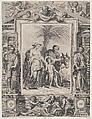 The Return from Egypt, the Christ child walking between the Virgin and Saint Joseph, Frans Huberti ? Flemish, Engraving