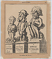 Statues of the Future, from 'News of the day,' published in Le Charivari, April 29, 1868, Honoré Daumier  French, Lithograph on newsprint, laid down on wove paper; second state of two (Delteil)