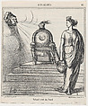 Devilish north wind!, from 'News of the day,' published in "Le Charivari", Honoré Daumier French, Lithograph on newsprint; second state of two (Delteil)