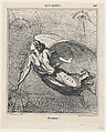 Look out!, from 'News of the day,' published in "Le Charivari", Honoré Daumier French, Lithograph on newsprint; third state of three (Delteil)