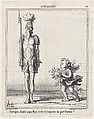 Why the hell does Mars still have a weapon?, from 'News of the day,' published in "Le Charivari", Honoré Daumier  French, Lithograph on newsprint; second state of two (Delteil)