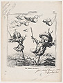 Not reassuring for the crowns!, from 'News of the day,' published in Le Charivari, January 11, 1869, Honoré Daumier French, Lithograph, pen and brown ink, and graphite on newsprint; second state of two, proof (Delteil)
