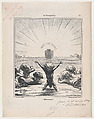 We worship you, beloved voter, from 'News of the day,' published in Le Charivari, May 5, 1869, Honoré Daumier  French, Lithograph, pen and brown ink, and red pencil on newsprint; third state of four, proof (Delteil)