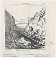 From Scylla to Charybdis, from 'News of the day,' published in Le Charivari, March 20, 1869, Honoré Daumier  French, Lithograph on newsprint; third state of three (Delteil)