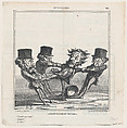 The quartering reinstated: Give me your vote! To me! No, to me!, from 'News of the day,' published in Le Charivari, May 8, 1869, Honoré Daumier  French, Lithograph on newsprint; third state of three (Delteil)