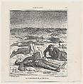 The day after the battle, from 'News of the day,' published in Le Charivari, May 25, 1869, Honoré Daumier  French, Lithograph on newsprint; second state of two (Delteil)