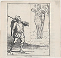 Un Leçon de Botanique, from "Croquis Parisiens", Honoré Daumier  French, Lithograph; third state of three (Delteil)