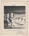 The 56, or the trappists of politics: –Tough to have a session in front of your own grave!, from 'News of the day,' published in Le Charivari, April 8, 1870, Honoré Daumier  French, Lithograph, pen and brown ink, and red pencil on newsprint; second state of three, proof (Delteil)
