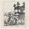The funeral ceremony for the official candidacy, from 'News of the day,' published in Le Charivari, March 31, 1870, Honoré Daumier  French, Lithograph on newsprint