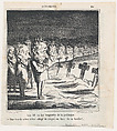The 56, or the trappists of politics: –Tough to have a session in front of your own grave!, from 'News of the day,' published in Le Charivari, April 8, 1870, Honoré Daumier  French, Lithograph on newsprint; third state of three (Delteil)