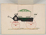 Break (unnumbered), Brewster &amp; Co. (American, New York), Pen and black ink, watercolor, metallic ink and gouache with gum arabic