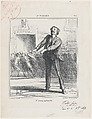 This is my "bullet," from 'News of the day,' published in Le Charivari, November 20, 1869, Honoré Daumier  French, Lithograph on newsprint; second state of two, proof (Delteil)
