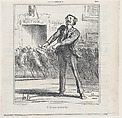 This is my "bullet," from 'News of the day,' published in Le Charivari, November 20, 1869, Honoré Daumier  French, Lithograph on newsprint; second state of two (Delteil)