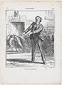 This is my "bullet," from 'News of the day,' published in "Le Charivari", Honoré Daumier  French, Lithograph on wove paper; second state of two (Delteil)