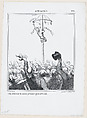 And yet, the pole has been greased well, from 'News of the day,' published in "Le Charivari", Honoré Daumier  French, Lithograph on wove paper; second state of two (Delteil)