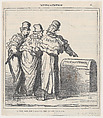 This trunk belongs no one, so it must be ours!, from 'News of the day,' published in "Le Charivari", Honoré Daumier French, Lithograph on newsprint; second state of two (Delteil)