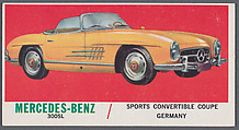 1961 Topps Sports Cars Card Series, Topps Chewing Gum Company (American, Brooklyn), Commercial lithograph
