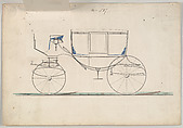 Curtain Coach #587, Brewster & Co. (American, New York), Watercolor, pen and black ink, and graphite