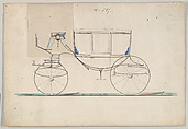 Curtain Coach #587, Brewster &amp; Co. (American, New York), Watercolor, pen and black ink, and graphite
