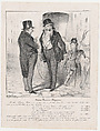 Plate 27: Robert Macaire, merchant, from 'Caricaturana,' published in Les Robert Macaires, Honoré Daumier French, Lithograph on wove paper; second state of two (Delteil)
