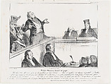 Plate 30: Robert Macaire before his judges, from 'Caricaturana,' published in Les Robert Macaires, Honoré Daumier  French, Lithograph on wove paper; second state of two (Delteil)