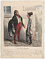 Plate 35: Robert Macaire schismatic, from 'Caricaturana,' published in Les Robert Macaires, Honoré Daumier French, Color lithograph on wove paper; second state of two (Delteil)