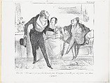Plate 40: My God! Monseigneur, I am forced to leave for the countryside, allow me to leave my wife behind to keep you company, from 'Caricaturana,' published in Les Robert Macaires, Honoré Daumier  French, Lithograph on wove paper; second state of two (Delteil)