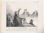 Plate 44: Robert Macaire, Barrister, from 'Caricaturana,' published in Les Robert Macaires, Honoré Daumier French, Lithograph on wove paper