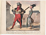 Plate 1: Bertrand, I adore industry...., from 'Caricaturana,' published in Les Robert Macaires, Honoré Daumier French, Color lithograph on wove paper; fourth state of five (Delteil)