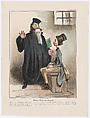 Plate 9: Robert Macaire, barrister, from 'Caricaturana,' published in Les Robert Macaires, Honoré Daumier French, Color lithograph on wove paper; second state of three (Delteil)