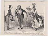 Plate 16: Robert Macaire matrimonial agent, from 'Caricaturana,' published in Les Robert Macaires, Honoré Daumier French, Lithograph on wove paper; second state of two (Delteil)