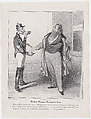 Plate 18: Robert Macaire, banker and juror, from 'Caricaturana,' published in Les Robert Macaires, Honoré Daumier French, Lithograph on wove paper; second state of two (Delteil)