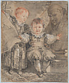 Portrait of the Princes Camillo and Francesco Borghese, Giuseppe Cades (Italian, Rome 1750–1799 Rome), Red and black chalk, stumped; heightened with white