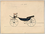 Caleche # 208, Brewster & Co. American, Graphite, pen and black ink and watercolor and gouache