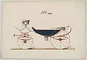 Caleche #950, Brewster & Co. American, Pen and black ink, watercolor and gouache woth gum arabic