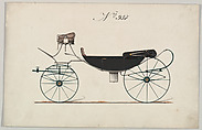 Design for Vis-à-vis/ Caleche, no. 957, Brewster & Co. American, Pen and black ink, watercolor and gouache
