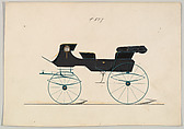 Phaeton #857, Brewster & Co. American, Pen and black ink, watercolor and gouache with gum arabic