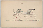 Design for Vis-à-vis, no. 380, Brewster & Co. American, Pen and black ink, watercolor and gouache