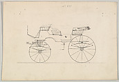 Design for Vis-à-vis/ Charabanc, no. 837, Brewster & Co.  American, Graphite, pen and black ink