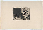 Night Café, Edvard Munch (Norwegian, Løten 1863–1944 Ekely), Etching in brownish black ink
