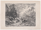 Shipwreck on a Rocky Shore, Johan Christian Dahl  Norwegian, Etching