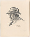 Portrait of Nikolai Astrup, Mons Breidvik Norwegian, Lithograph