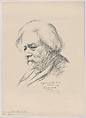 Portrait of Nils Bergslien, Mons Breidvik Norwegian, Lithograph