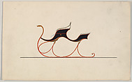 Cutter (unnumbered), Brewster & Co. American, graphite, watercolor and gouache with gum arabic and metallic paint