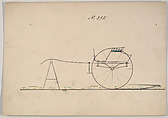 Bradford Cart #395, Brewster & Co.  American, Pen and black ink, watercolor